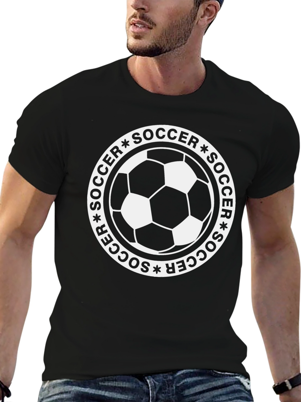 Soccer Graphic T-Shirt - Black