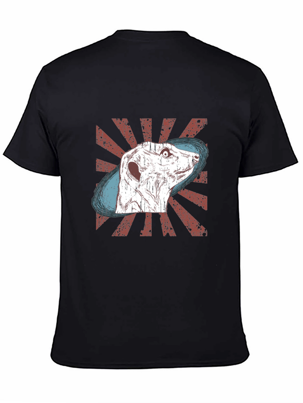 Meerkat Graphic Tee - Distressed Retro Design