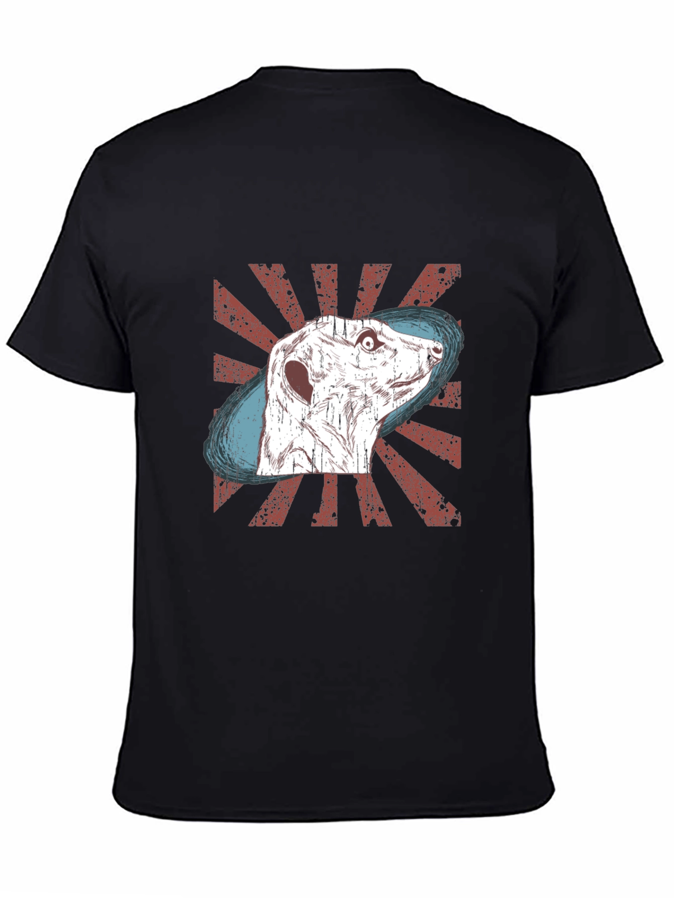 Meerkat Graphic Tee - Distressed Retro Design