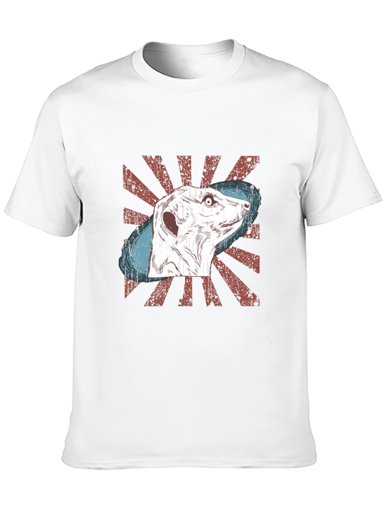 Meerkat Graphic Tee - Distressed Retro Design