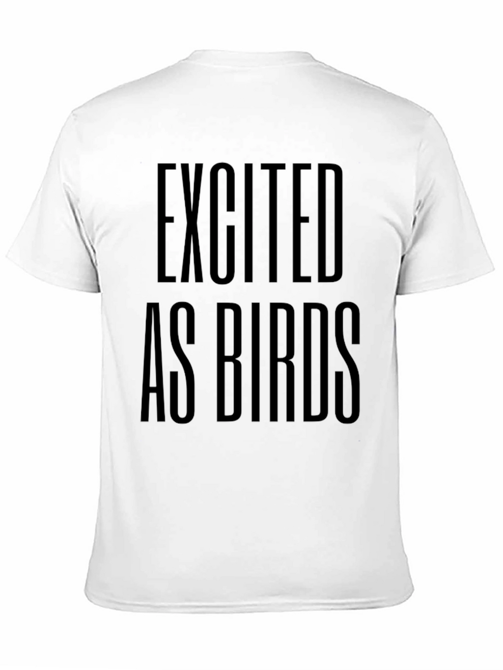 Excited as Birds Graphic Black T-Shirt