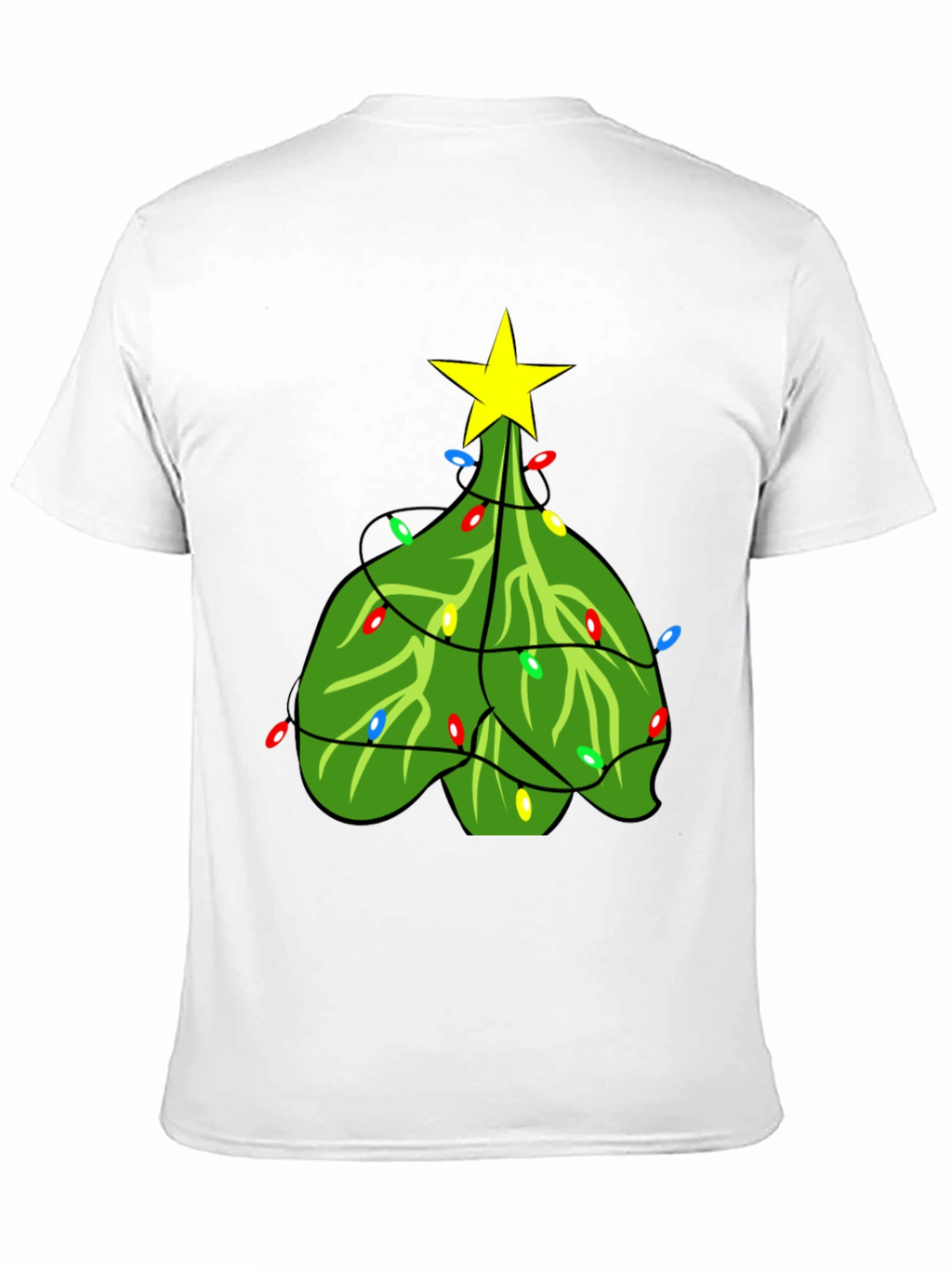 Christmas Tree T-Shirt with Lights and Star