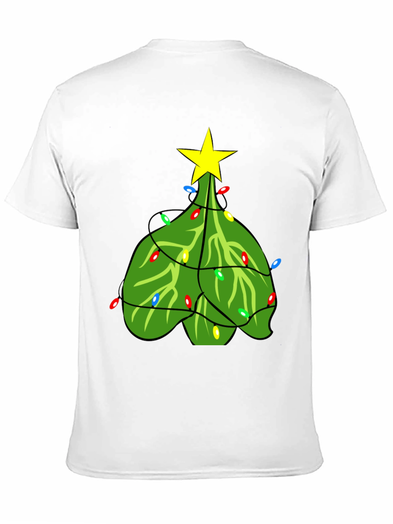 Christmas Tree T-Shirt with Lights and Star
