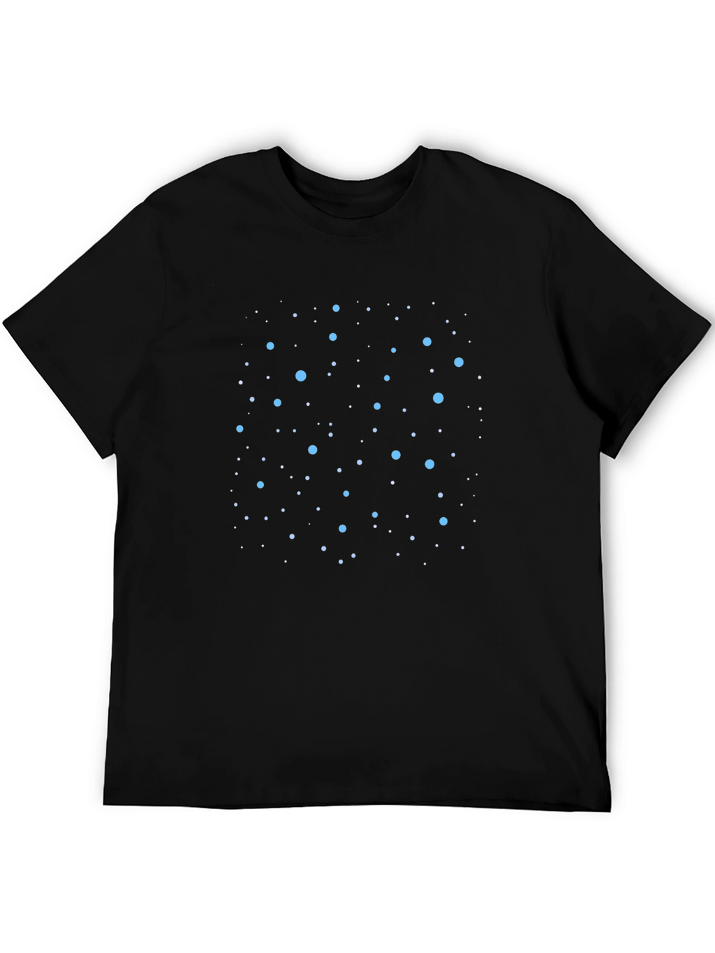 Cosmic Blue Dot Tee - Black Crew Neck