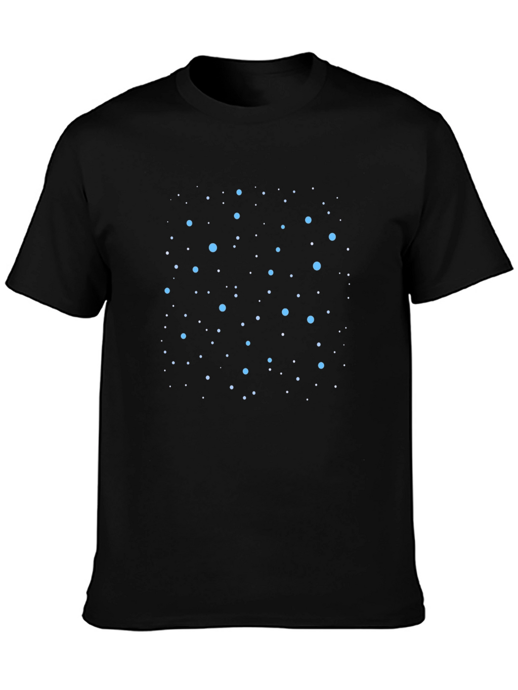 Cosmic Blue Dot Tee - Black Crew Neck