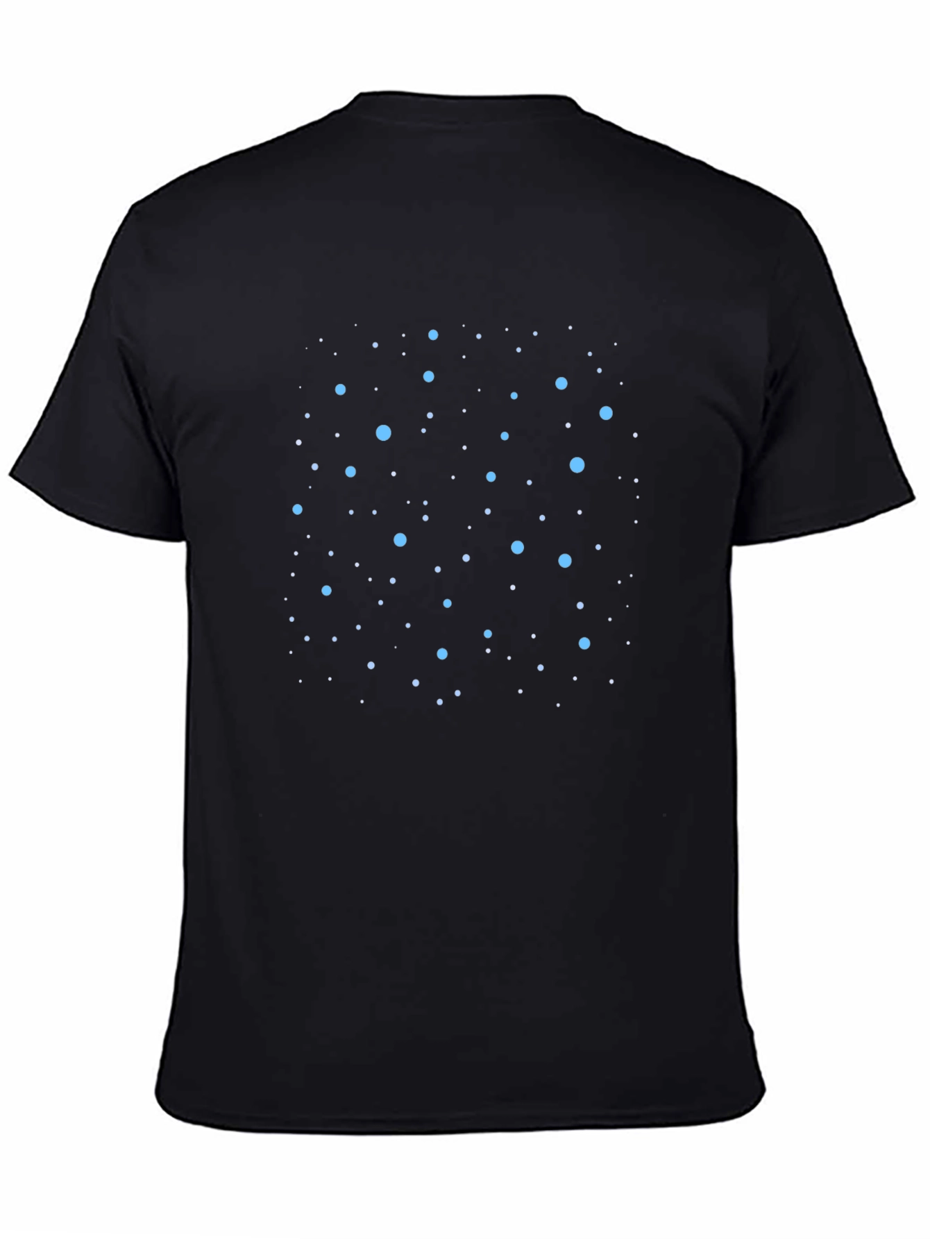 Cosmic Blue Dot Tee - Black Crew Neck