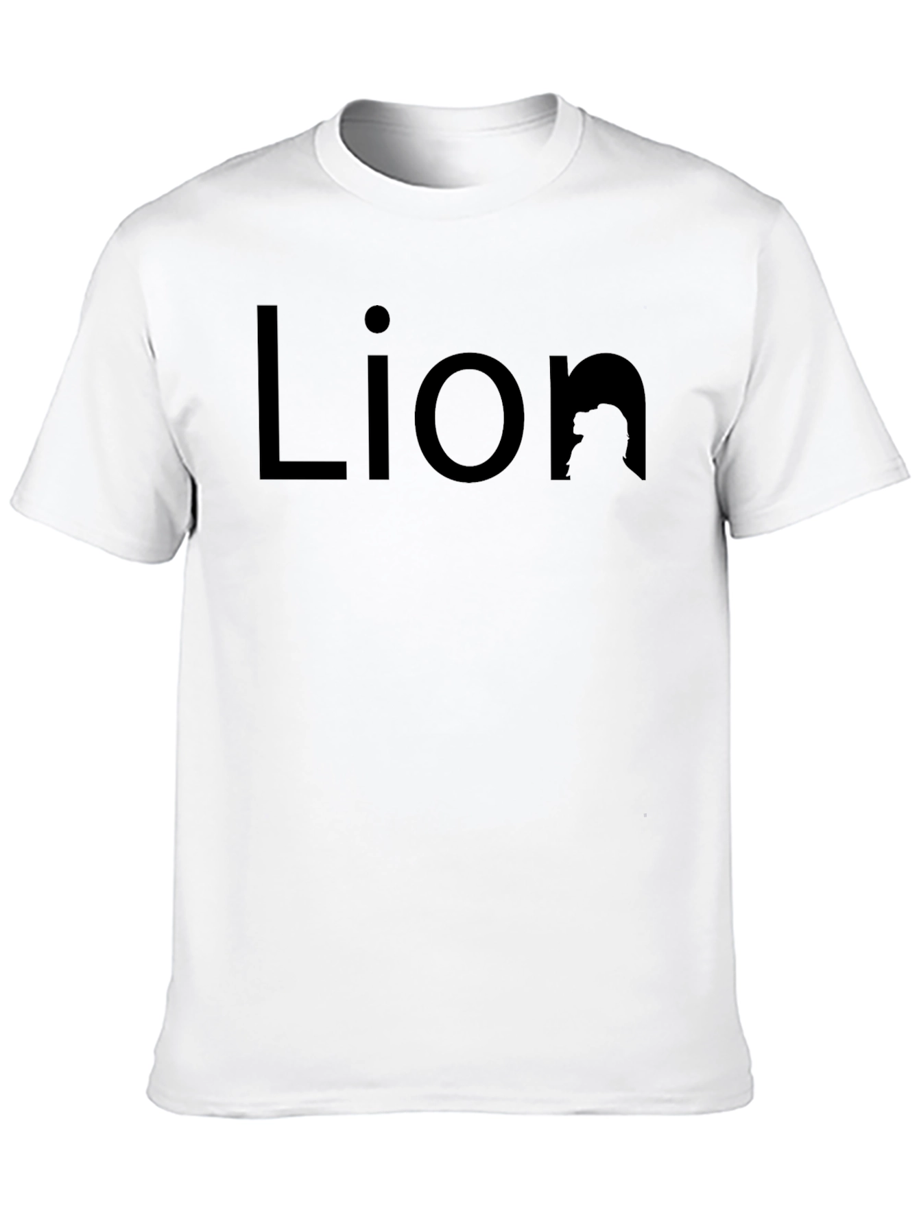 Lion Graphic Tee - Black Cotton Comfort