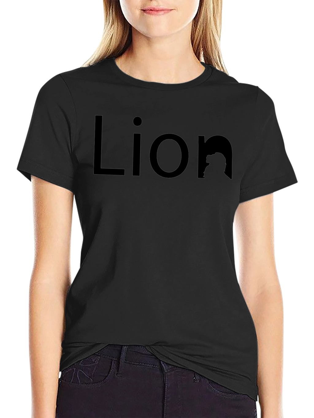 Lion Graphic Tee - Black Cotton Comfort