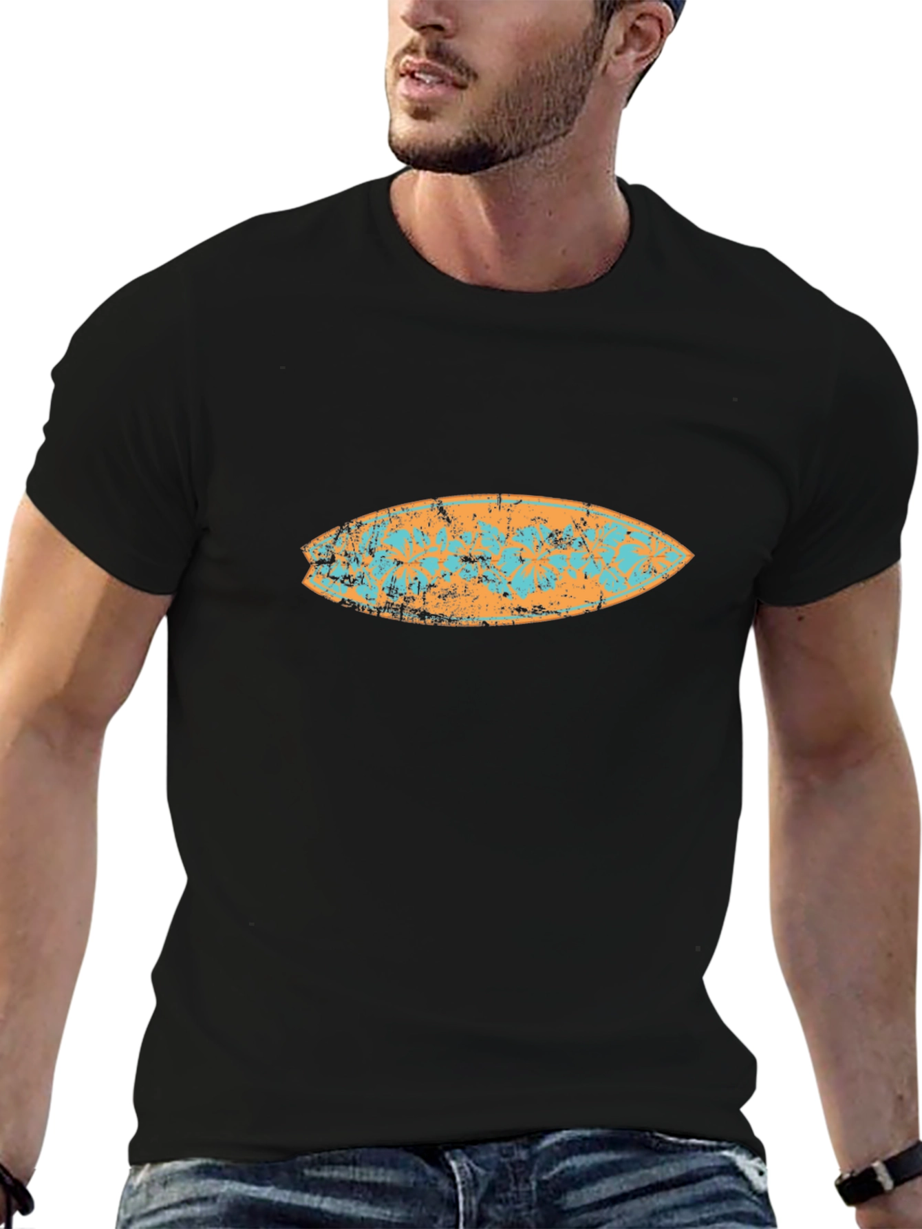 Surfboard Graphic Tee - Black