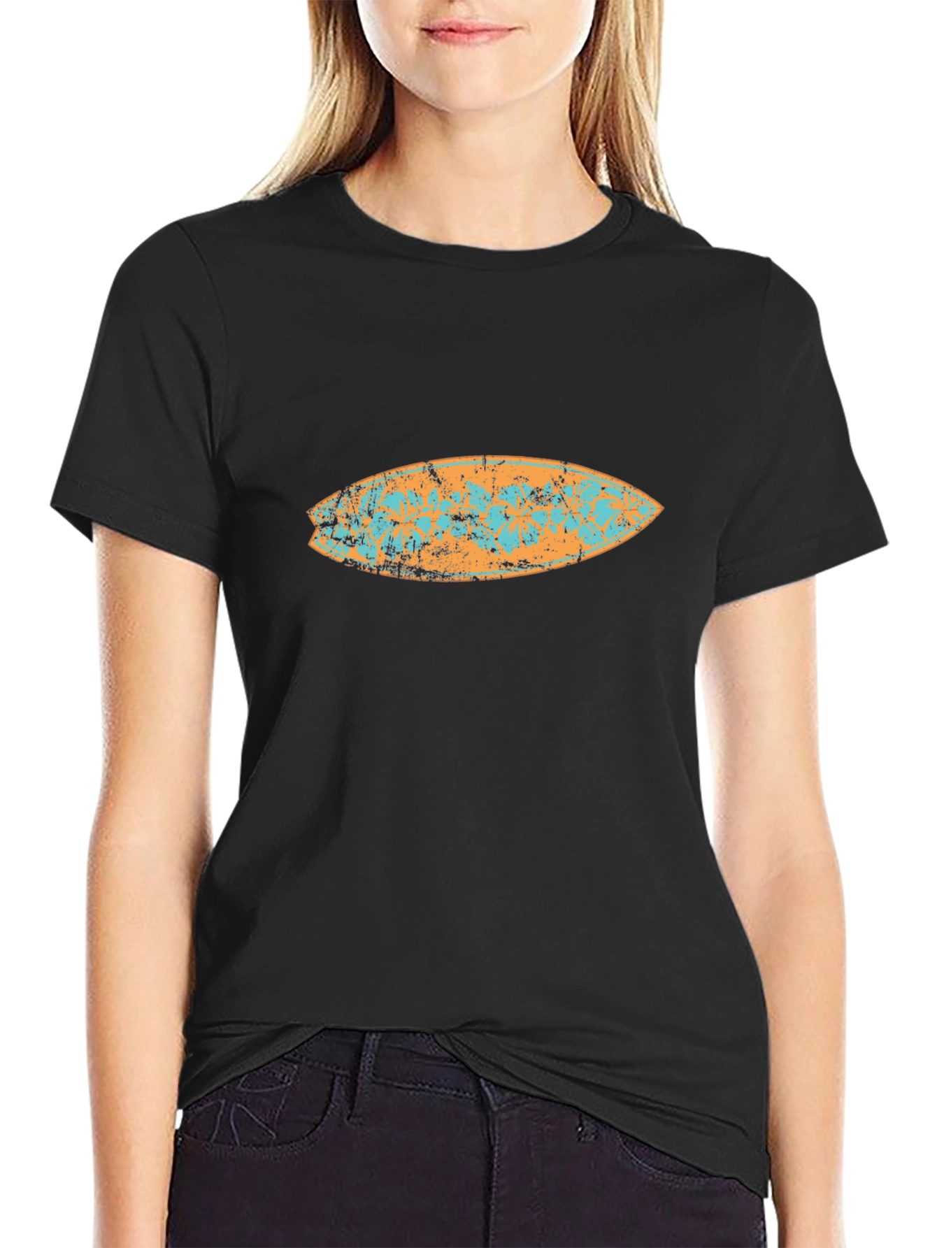 Surfboard Graphic Tee - Black