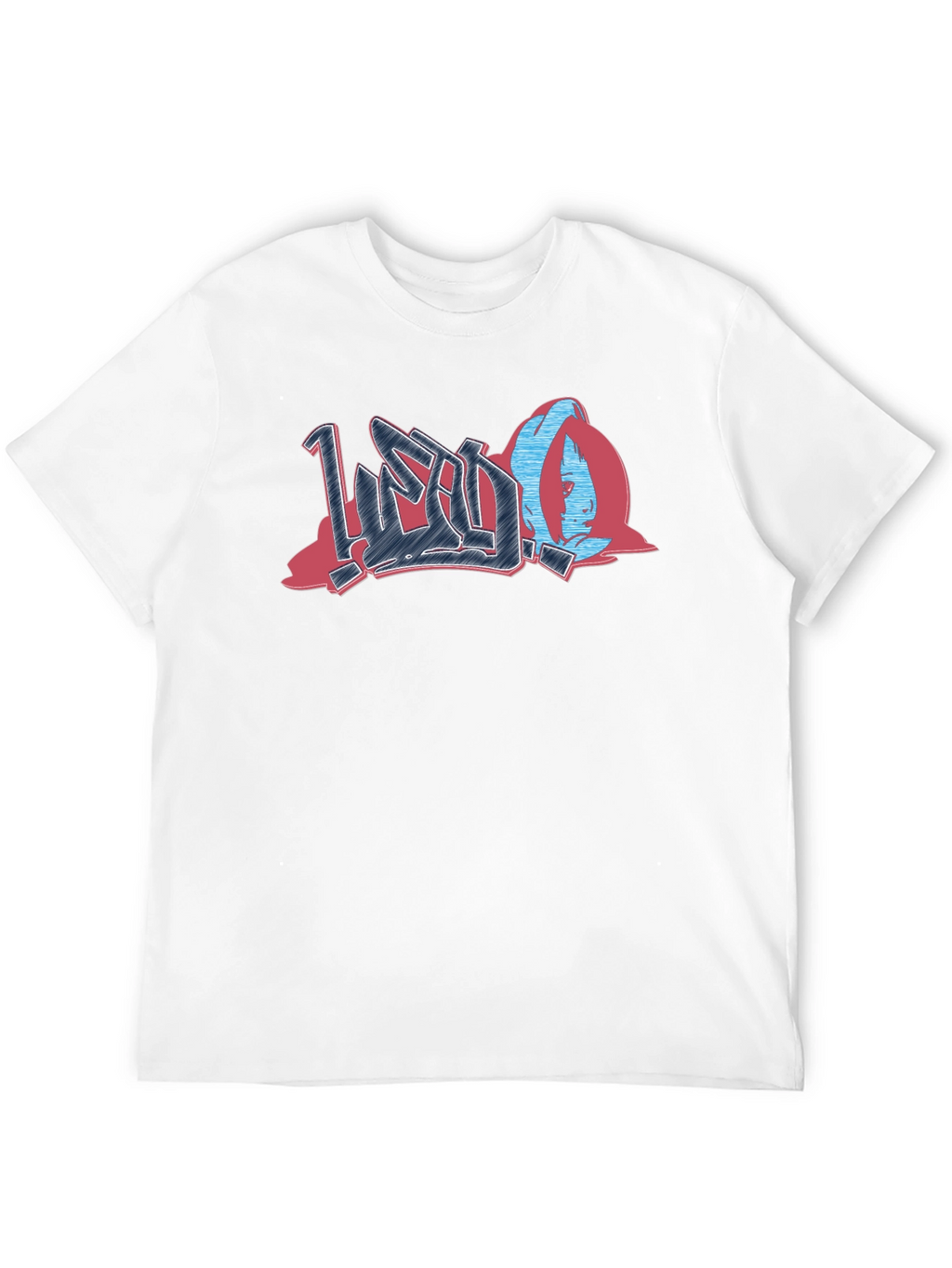 Urban Graffiti Style Graphic Print Black T-Shirt