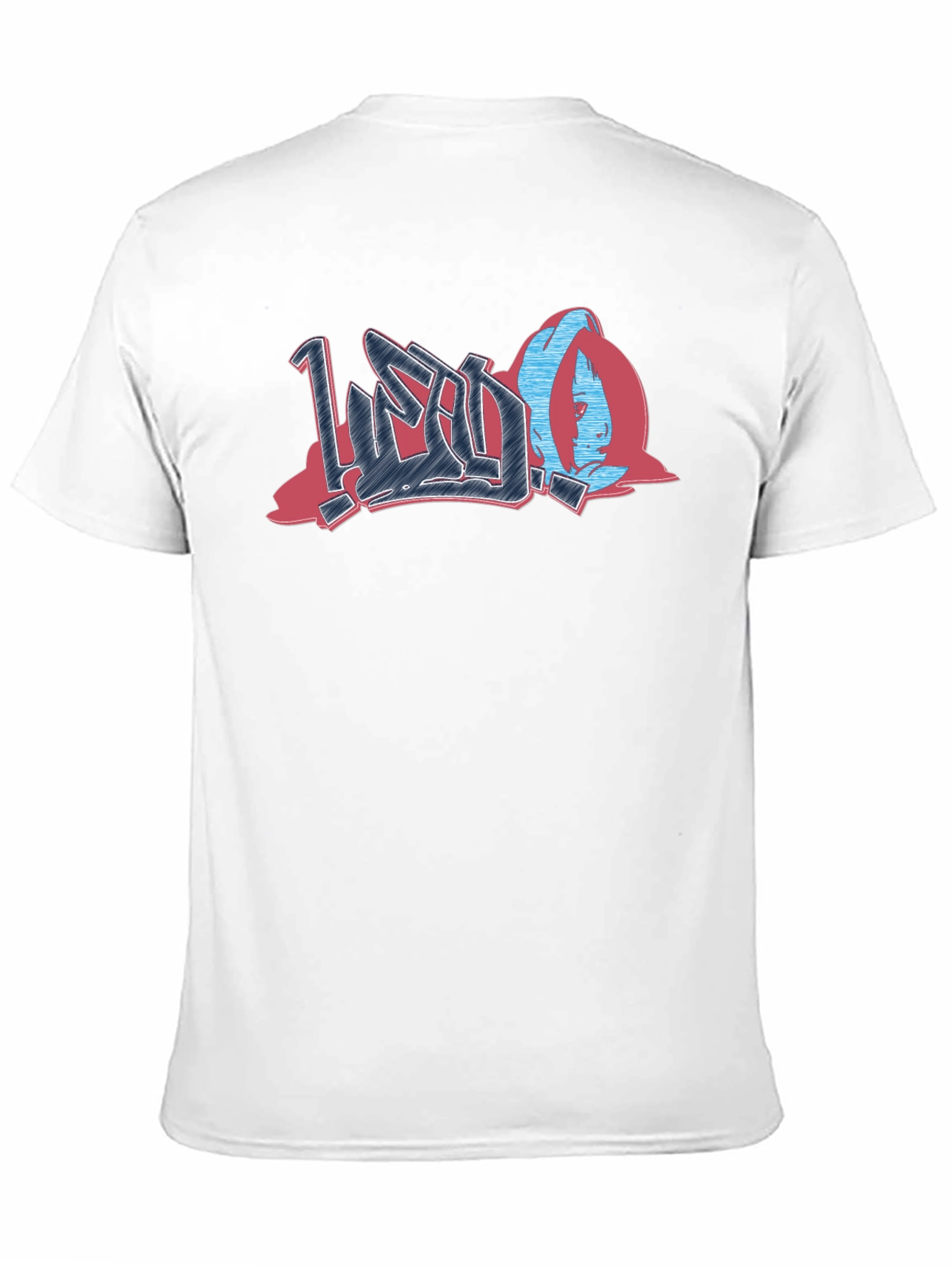 Urban Graffiti Style Graphic Print Black T-Shirt