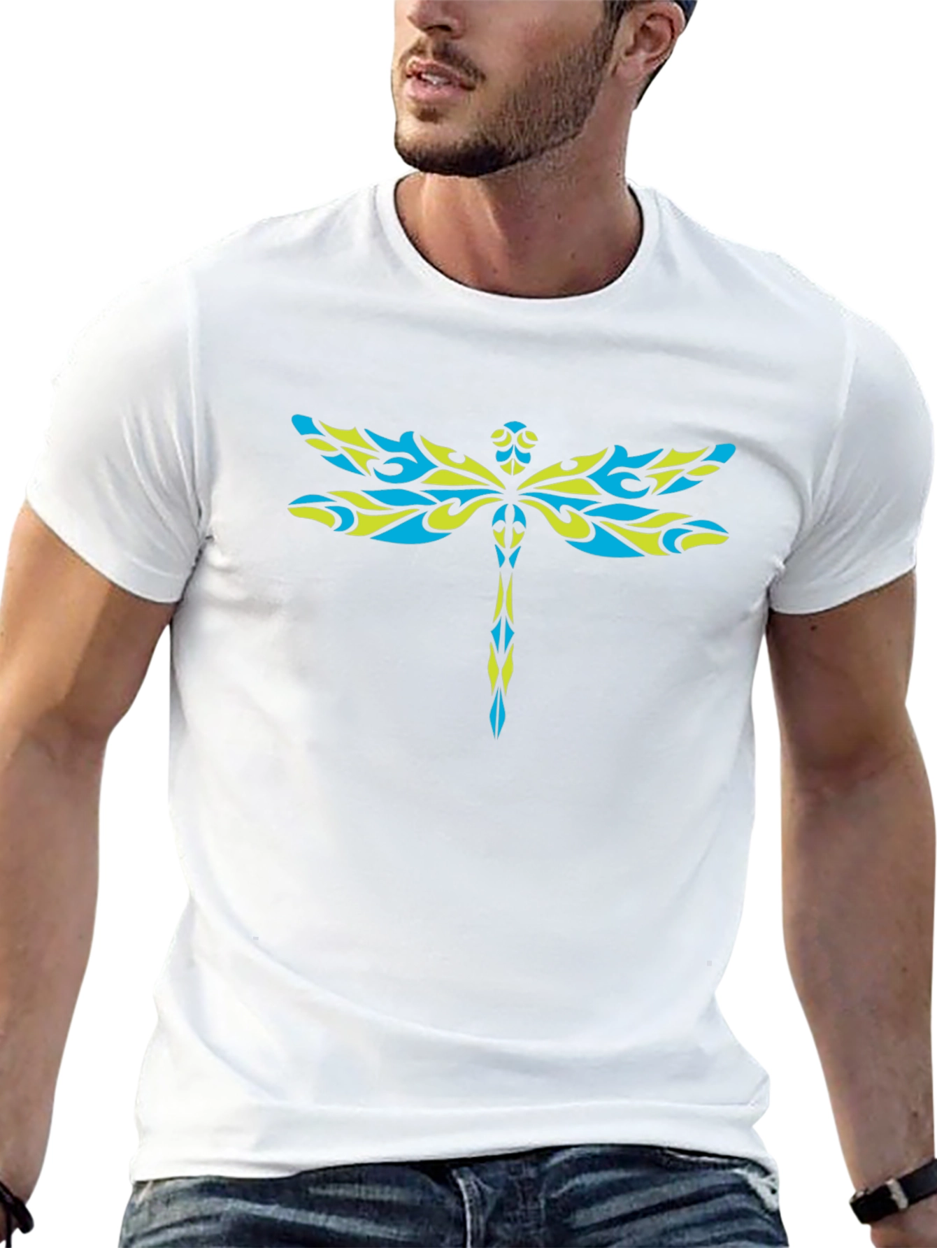 Dragonfly Graphic Print T-Shirt Stylish Design