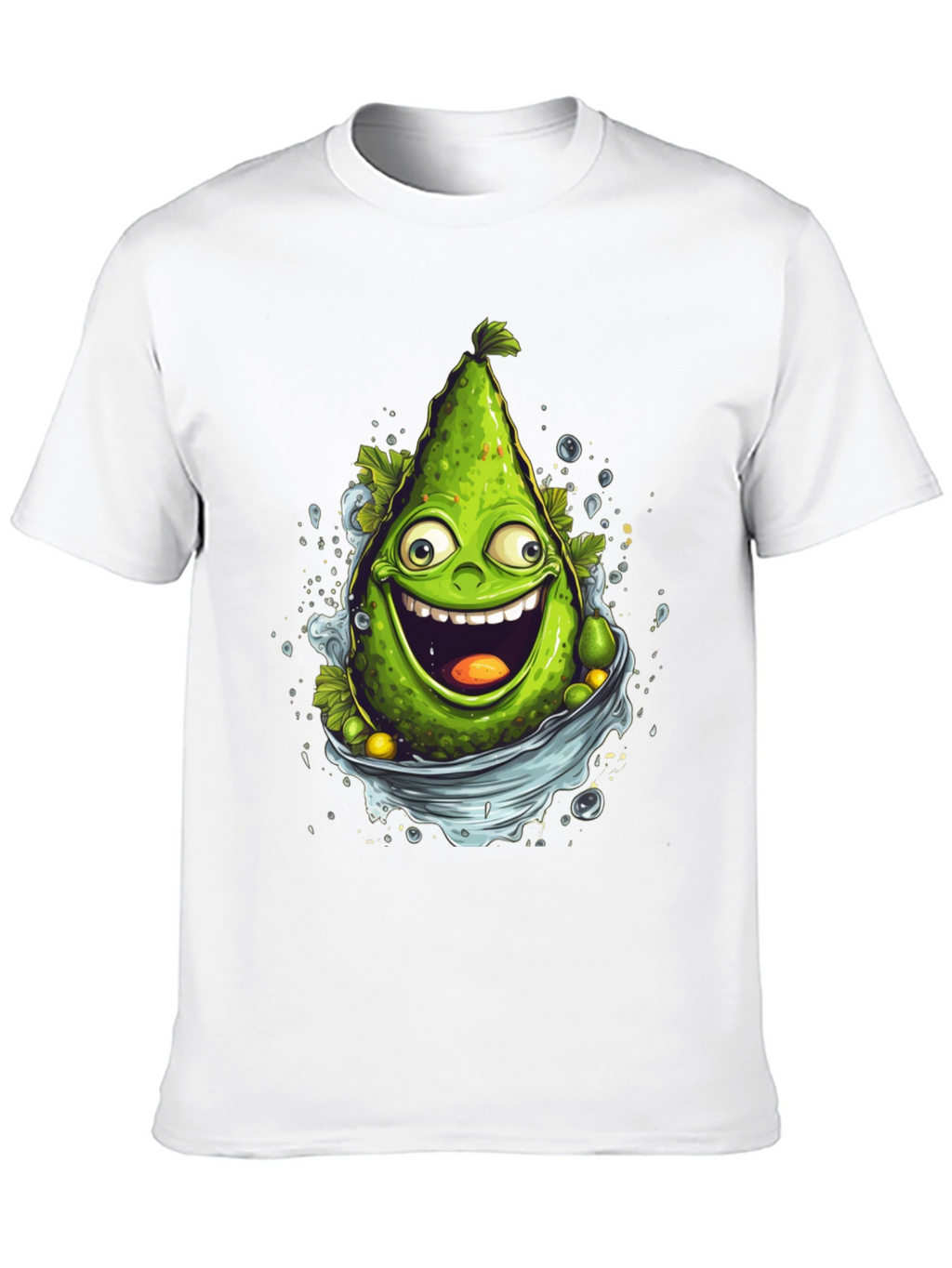 Funny Avocado Cartoon Graphic T-Shirt