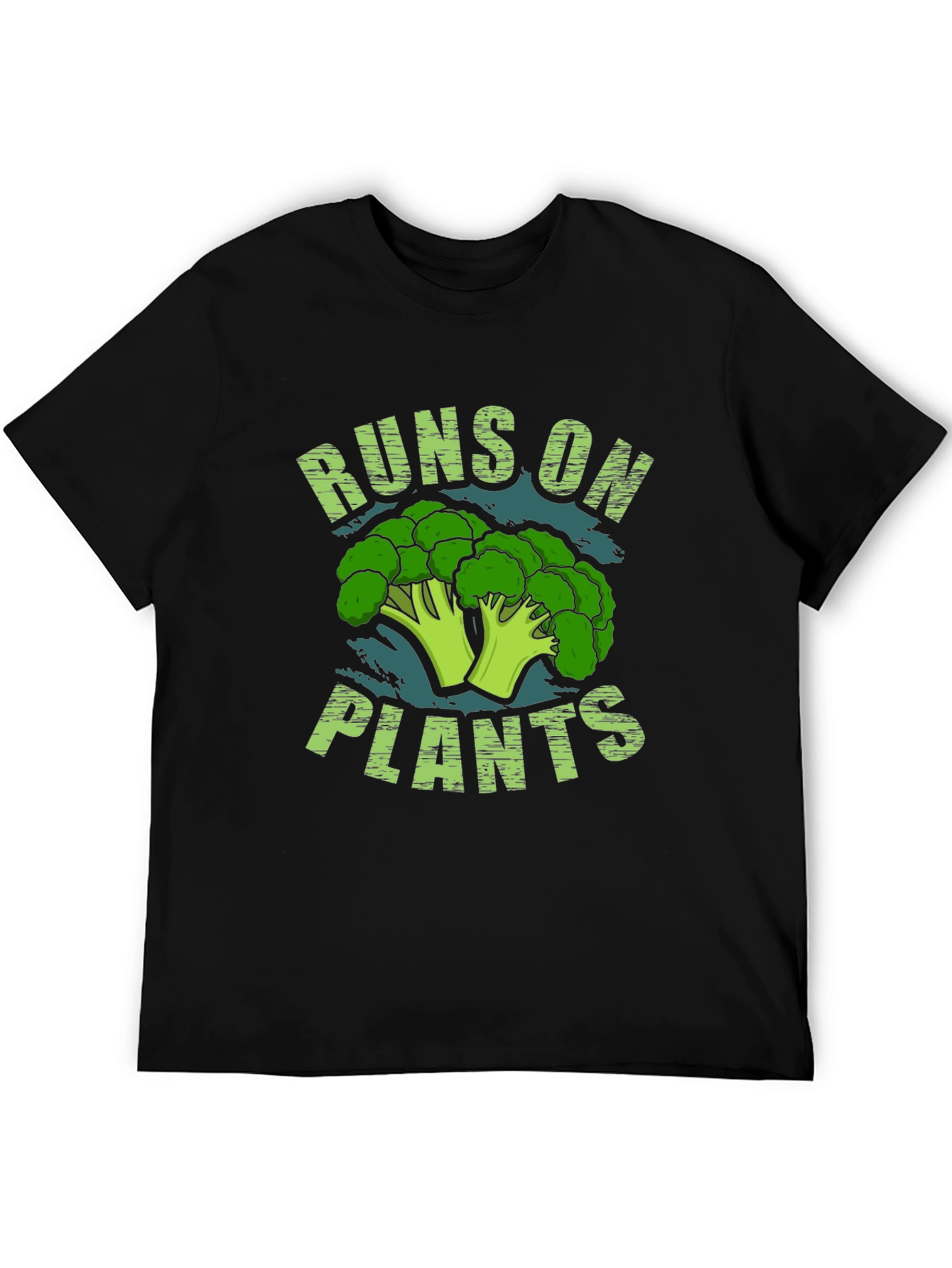 Runs on Plants Broccoli T-Shirt - Vegan Gift