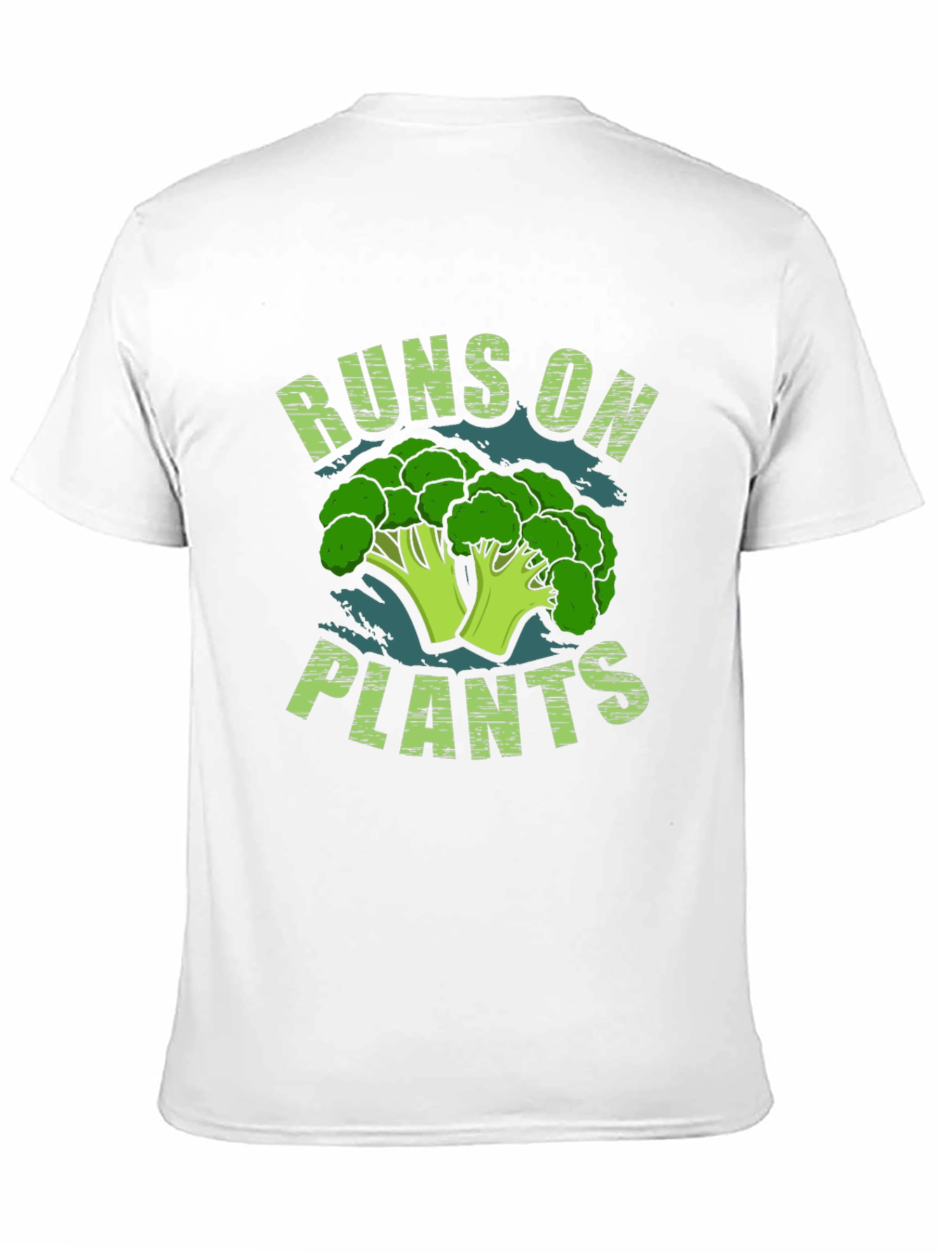 Runs on Plants Broccoli T-Shirt - Vegan Gift