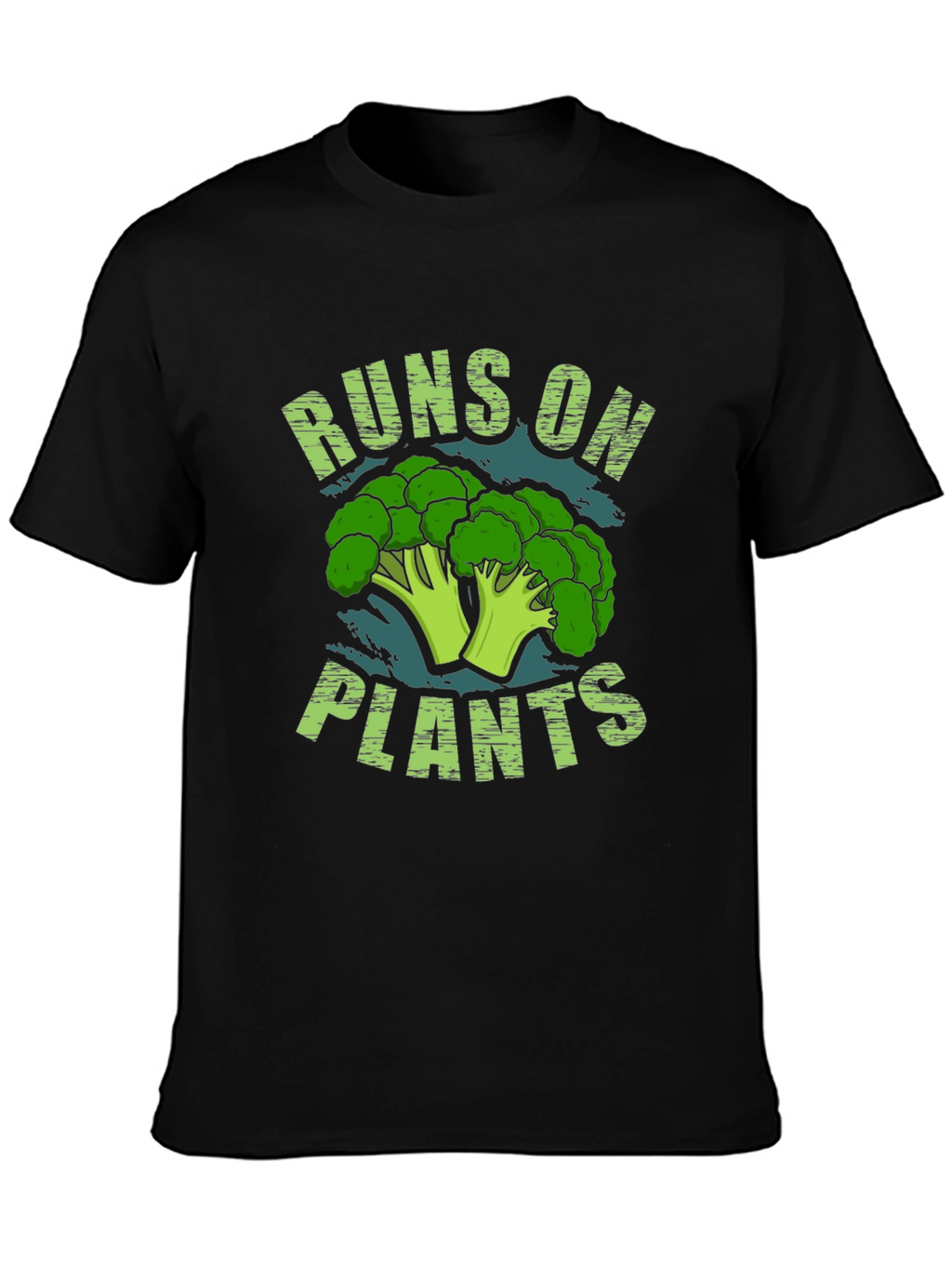 Runs on Plants Broccoli T-Shirt - Vegan Gift