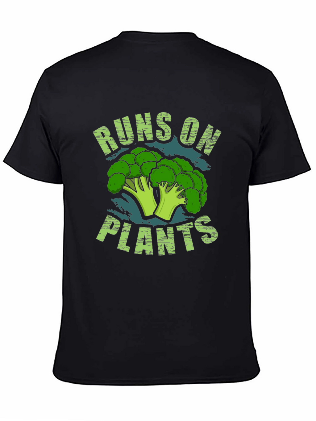 Runs on Plants Broccoli T-Shirt - Vegan Gift