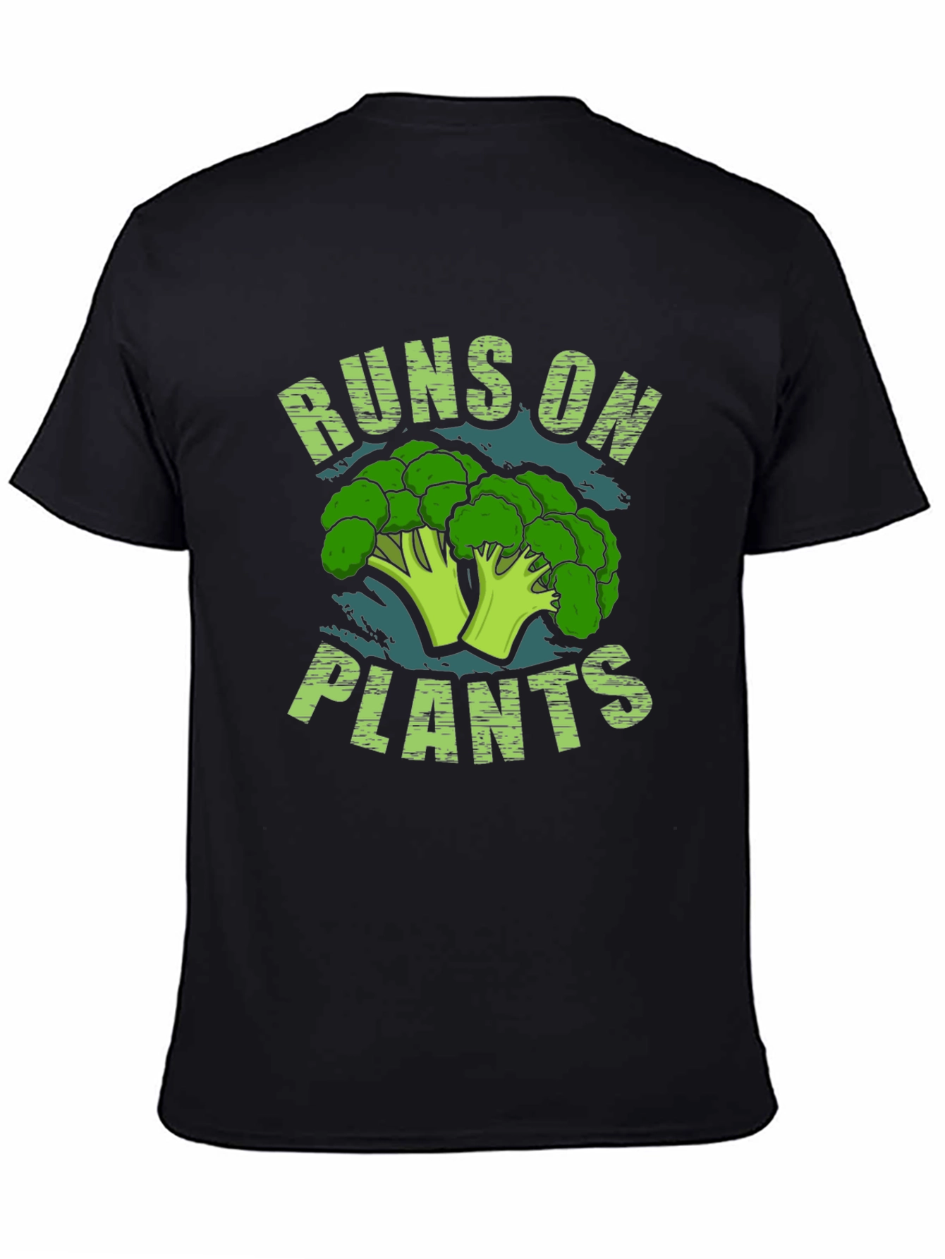 Runs on Plants Broccoli T-Shirt - Vegan Gift