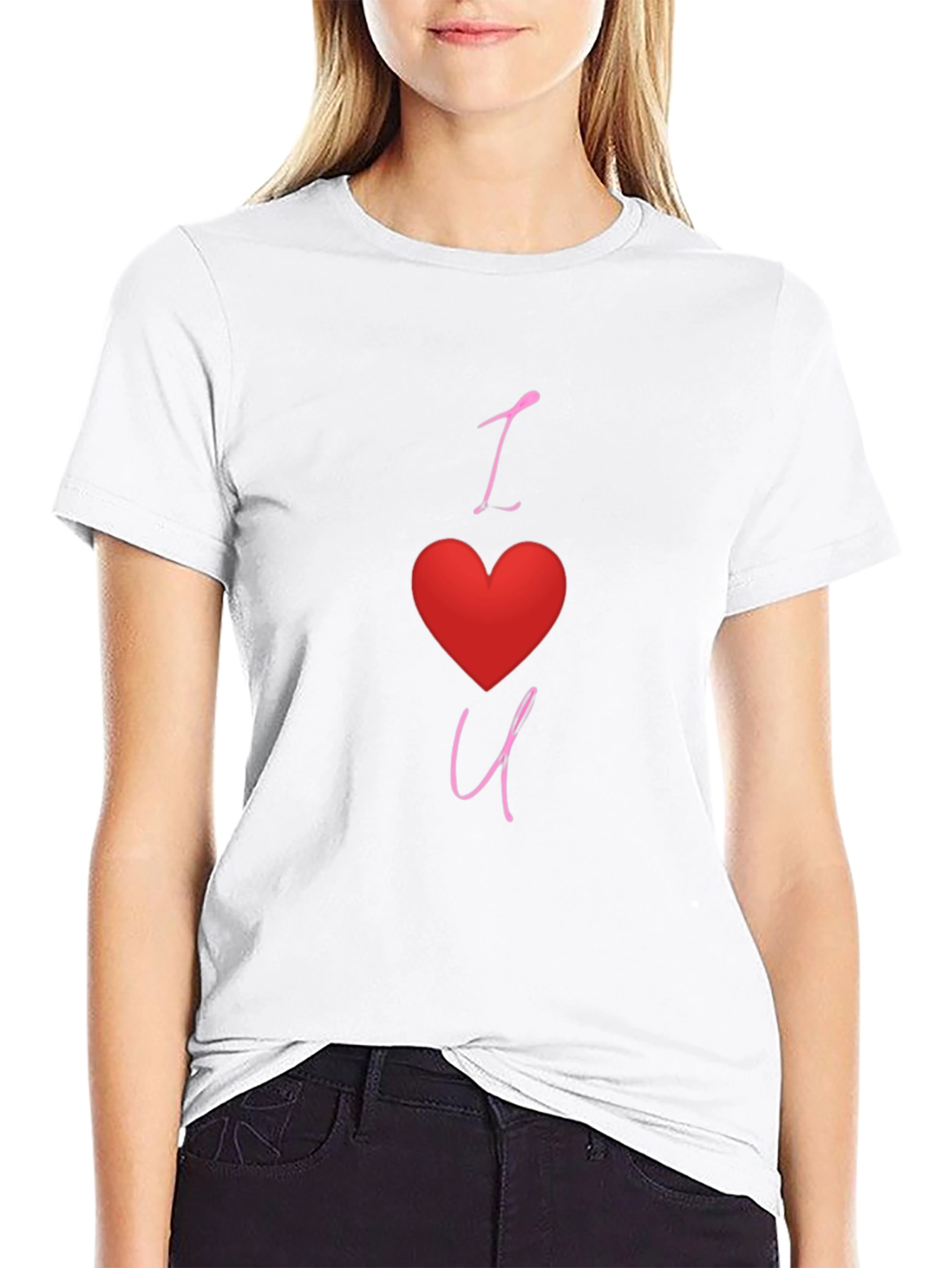 I Heart You Black Graphic Tee
