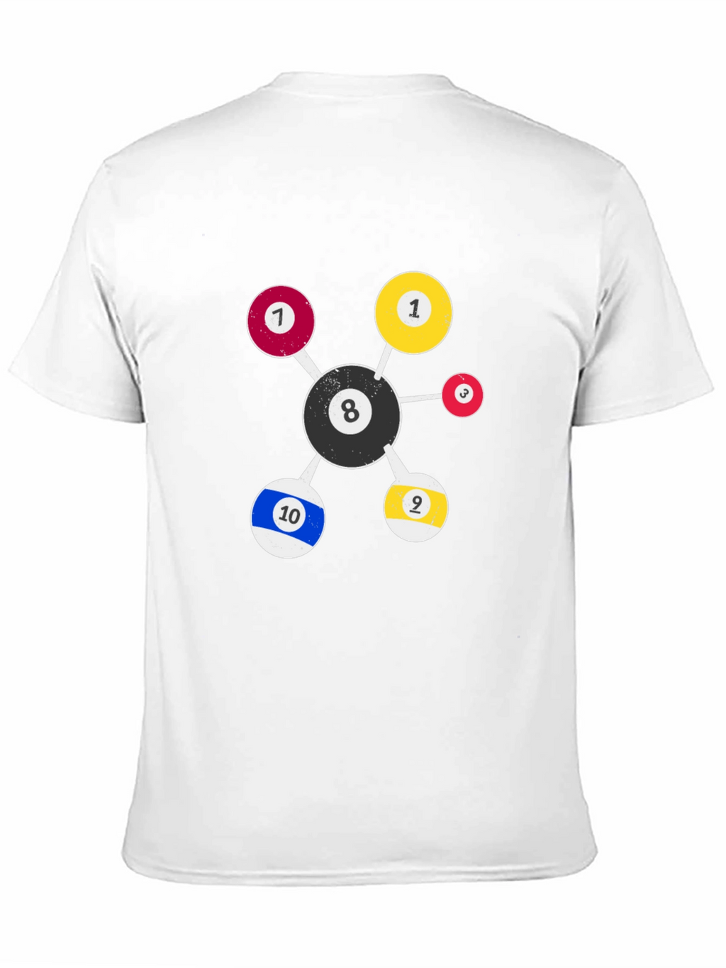 Billiard Ball Molecule Graphic T-Shirt