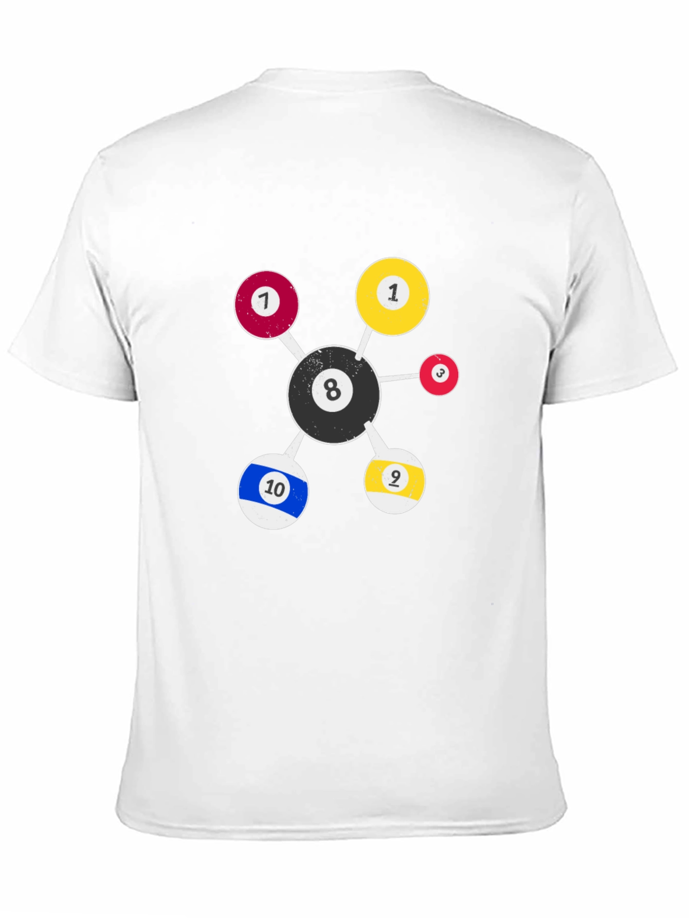 Billiard Ball Molecule Graphic T-Shirt