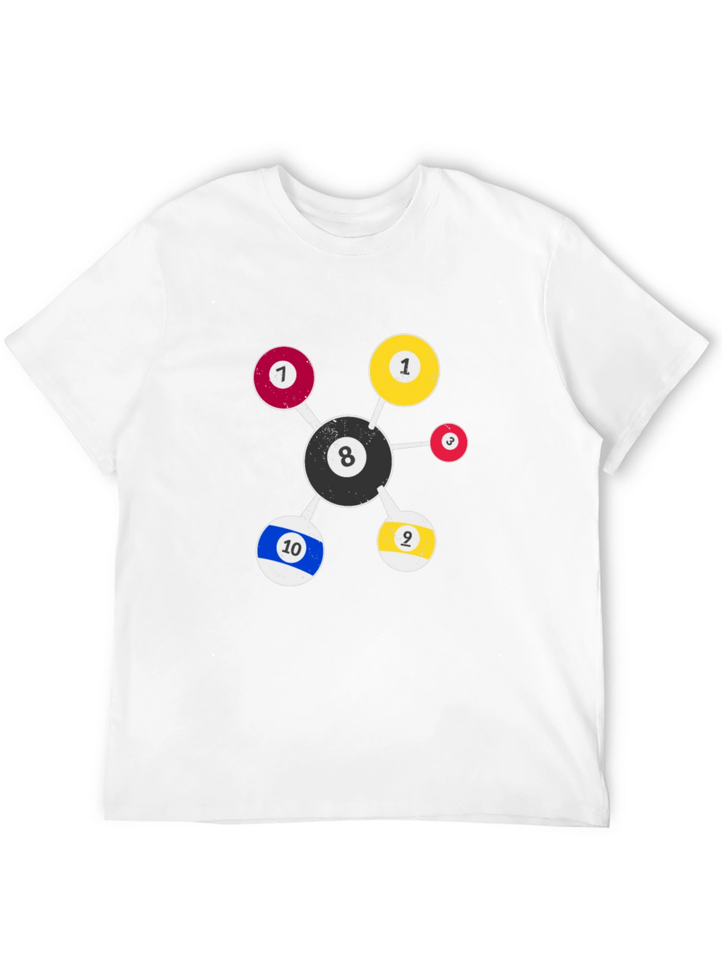 Billiard Ball Molecule Graphic T-Shirt