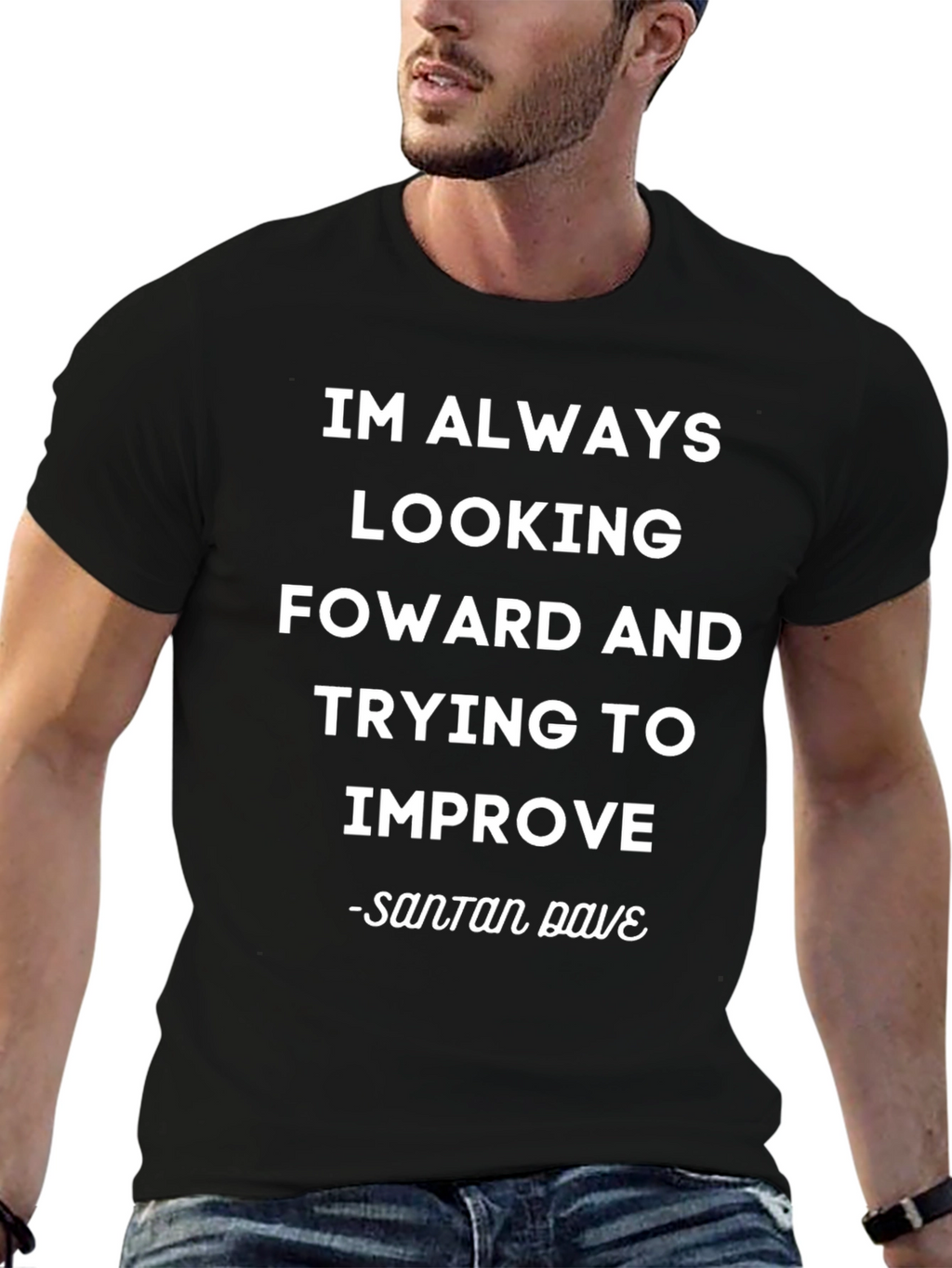 Inspirational Slogan T-Shirt - Always Looking Forward