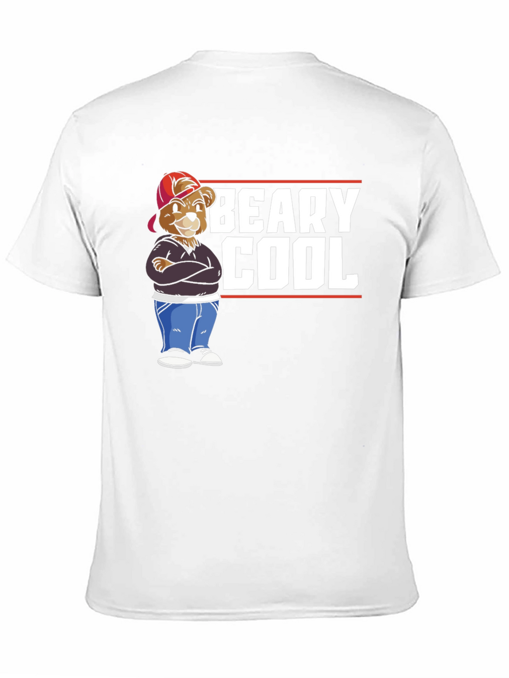 Beary Cool Graphic T-Shirt - Black Cotton Tee