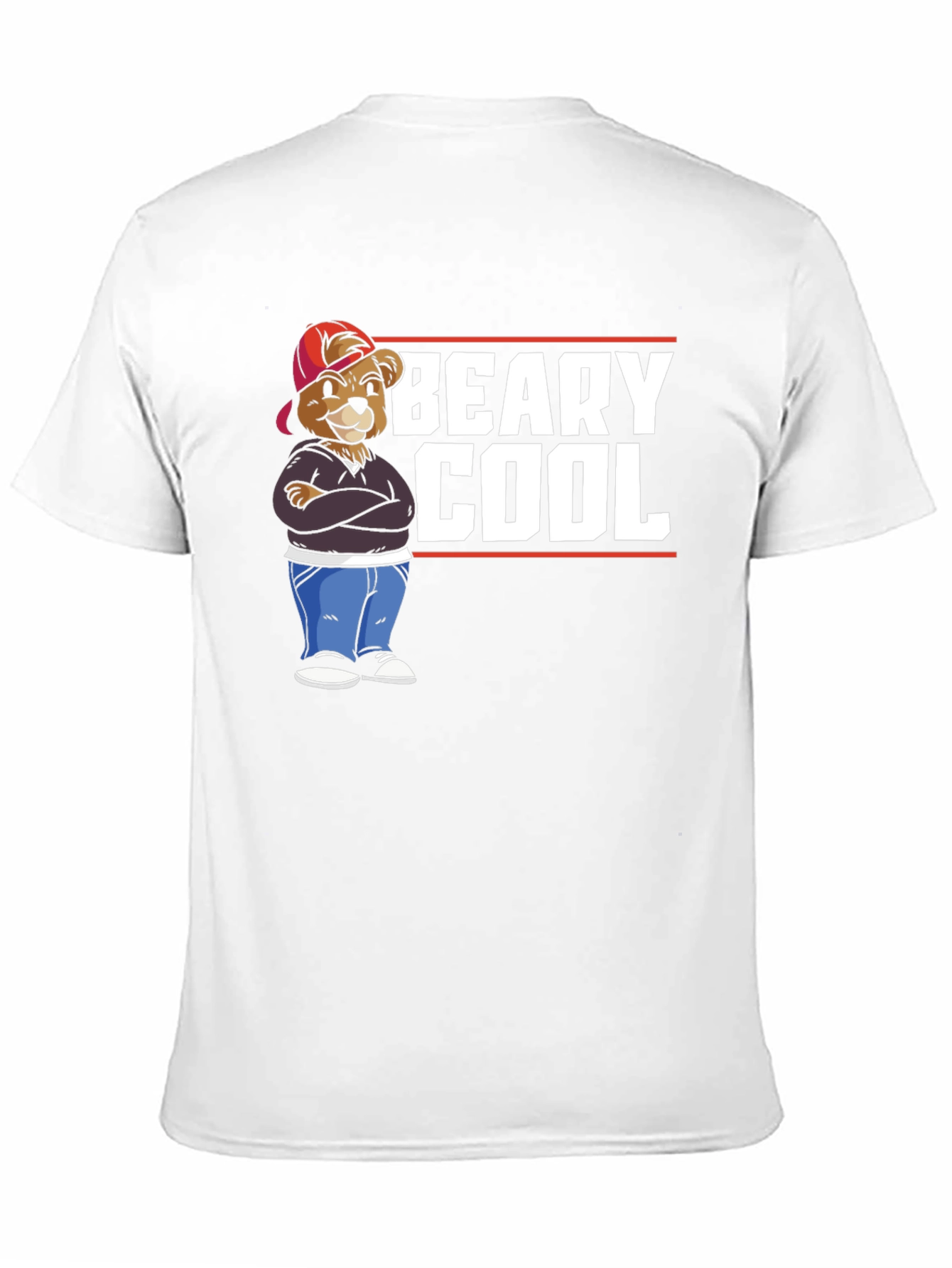 Beary Cool Graphic T-Shirt - Black Cotton Tee