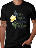 Floral Butterfly Psalm 23 T-Shirt