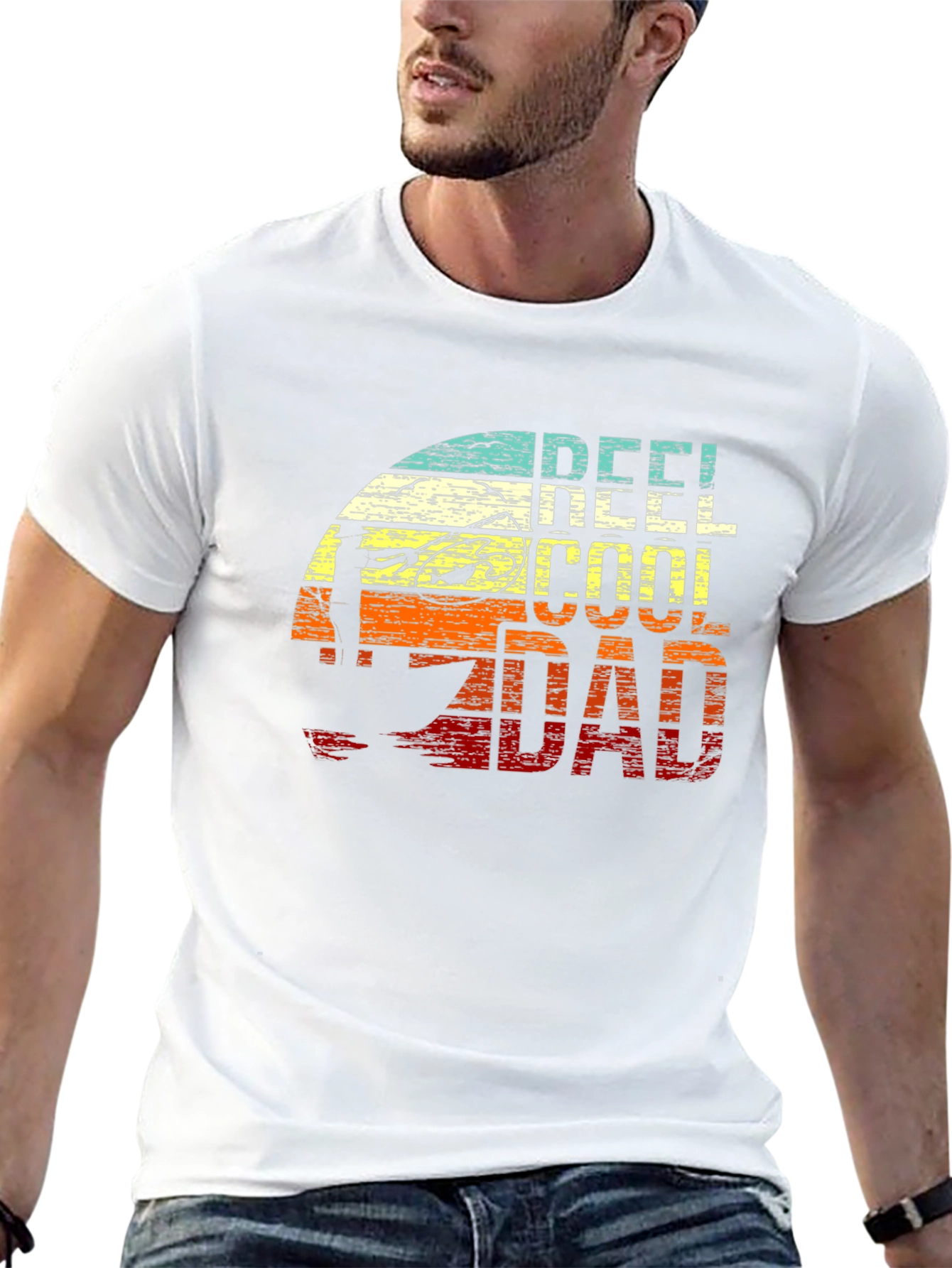Reel Cool Dad Fishing Graphic T-Shirt