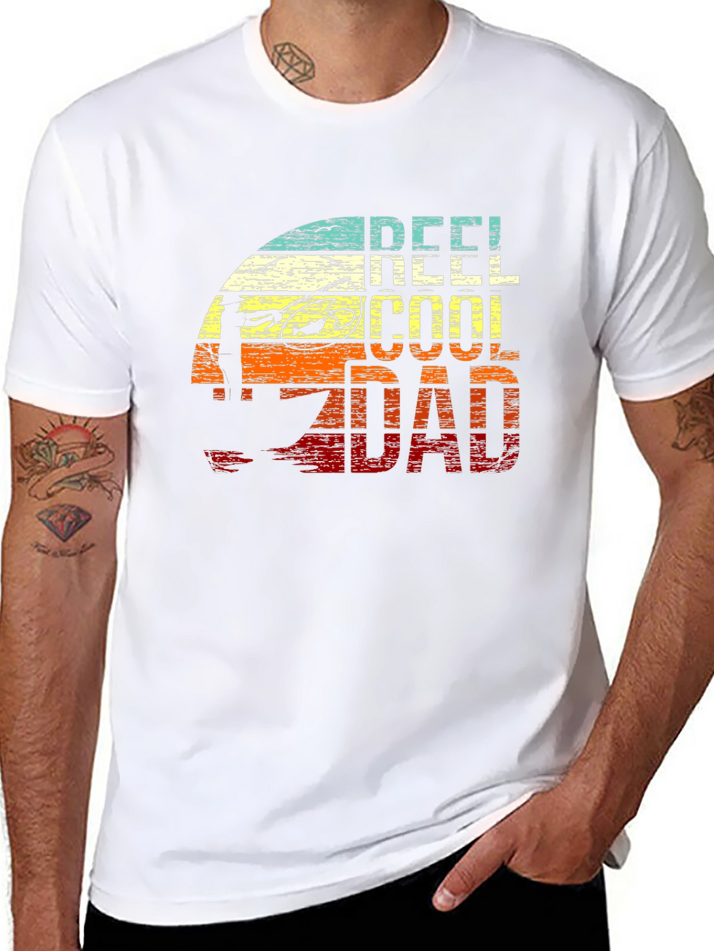 Reel Cool Dad Fishing Graphic T-Shirt