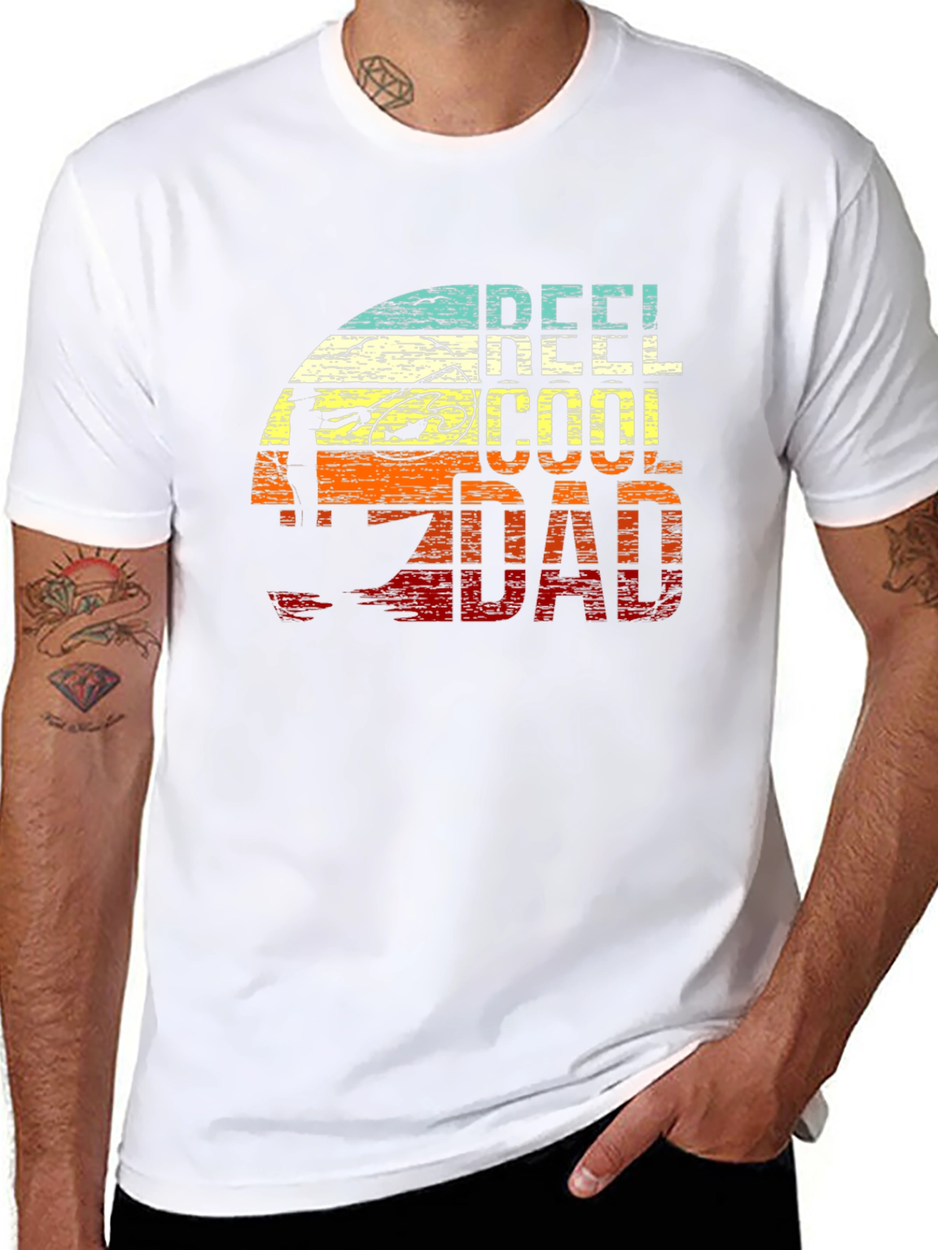 Reel Cool Dad Fishing Graphic T-Shirt