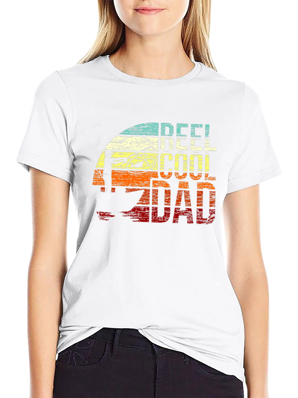 Reel Cool Dad Fishing Graphic T-Shirt