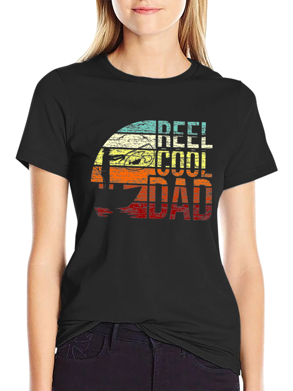 Reel Cool Dad Fishing Graphic T-Shirt