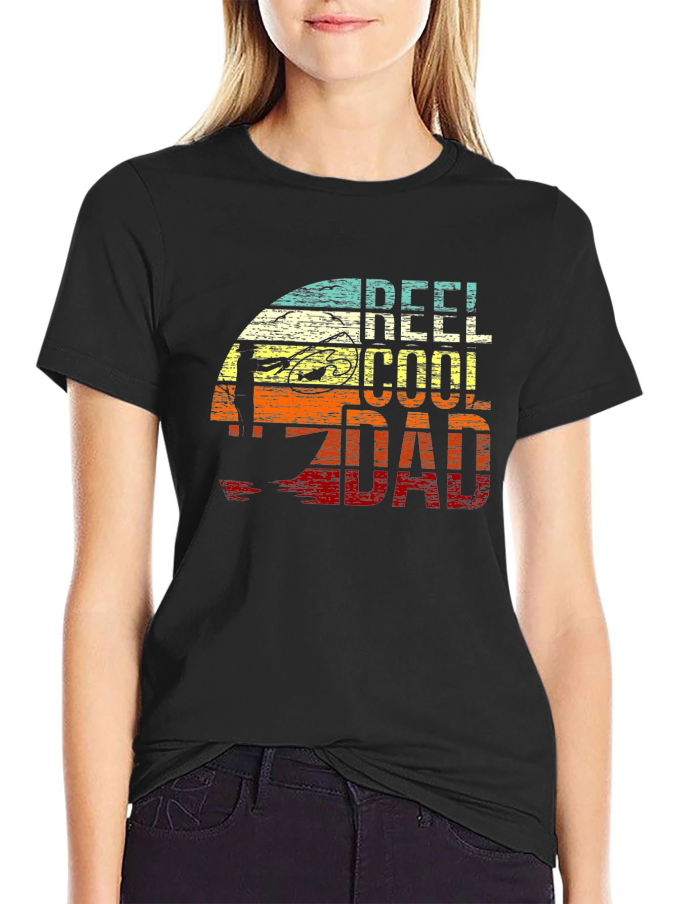 Reel Cool Dad Fishing Graphic T-Shirt