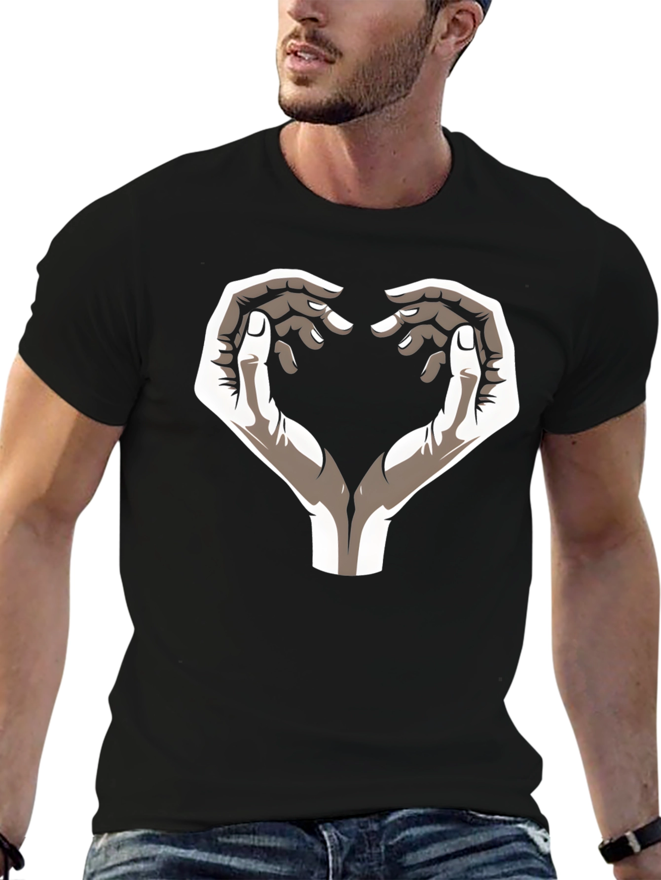 Hand Heart T-Shirt - Love Symbol Tee