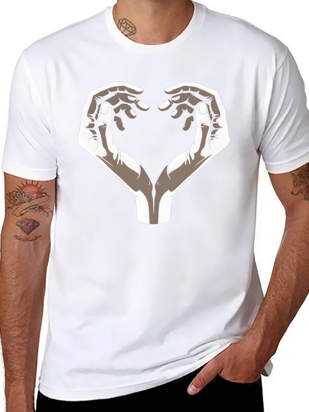 Hand Heart T-Shirt - Love Symbol Tee