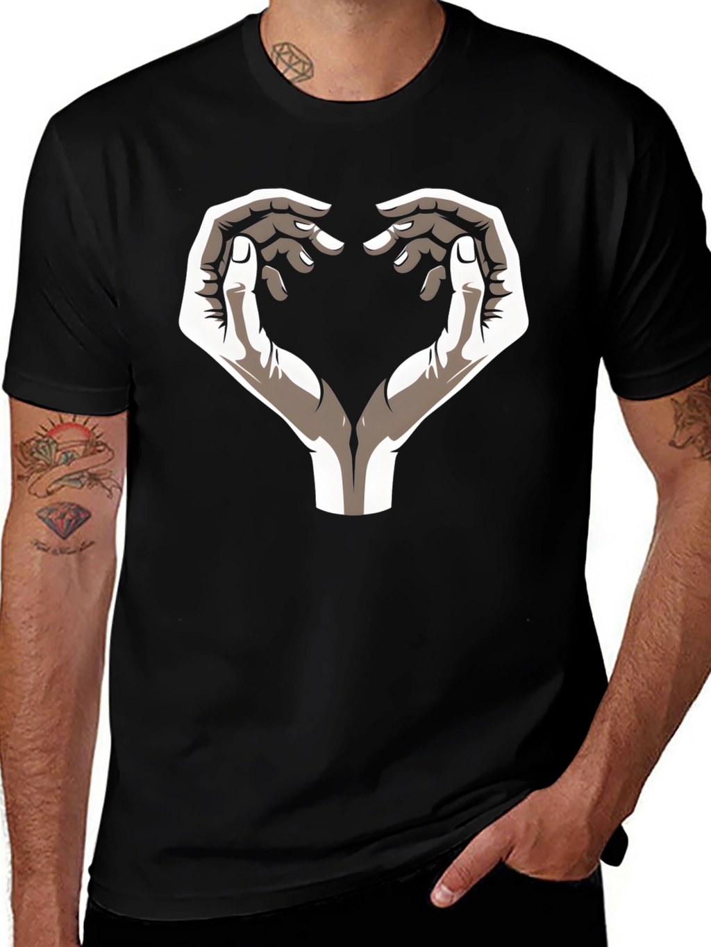 Hand Heart T-Shirt - Love Symbol Tee