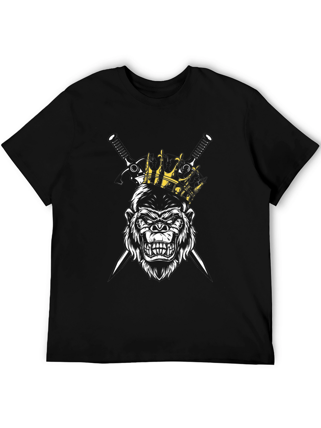 King Gorilla Graphic T-Shirt - Mens Black Tee