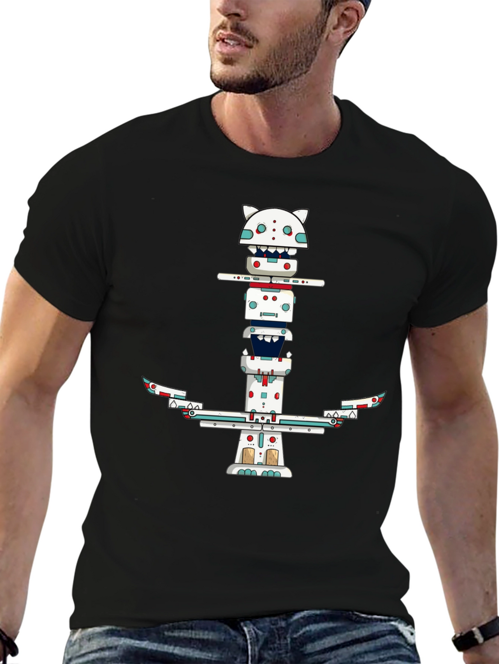 Unique Totem Pole Graphic Tee