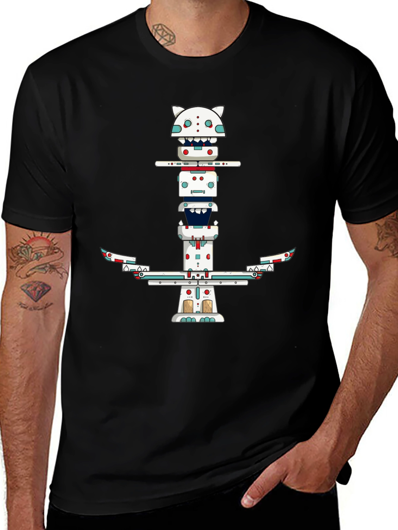 Unique Totem Pole Graphic Tee