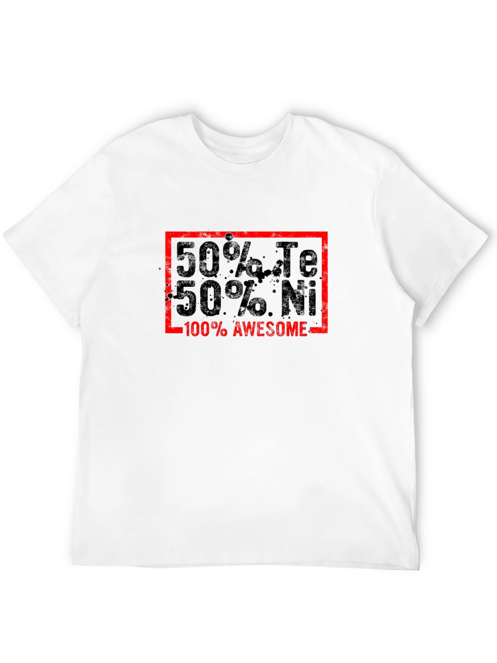 Awesome 50% Te 50% Ni Graphic T-Shirt