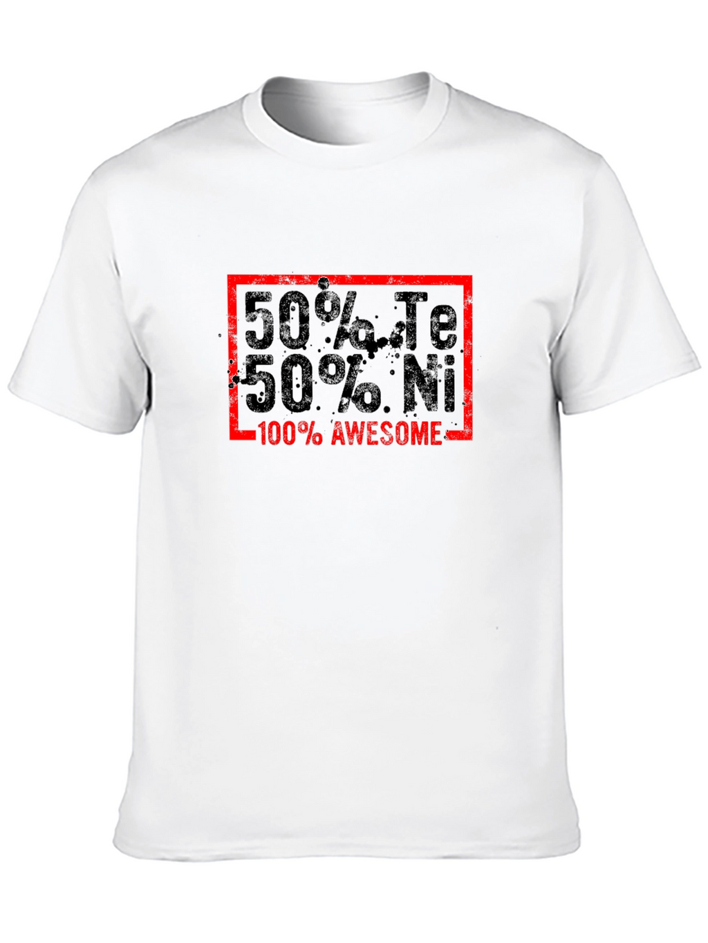 Awesome 50% Te 50% Ni Graphic T-Shirt