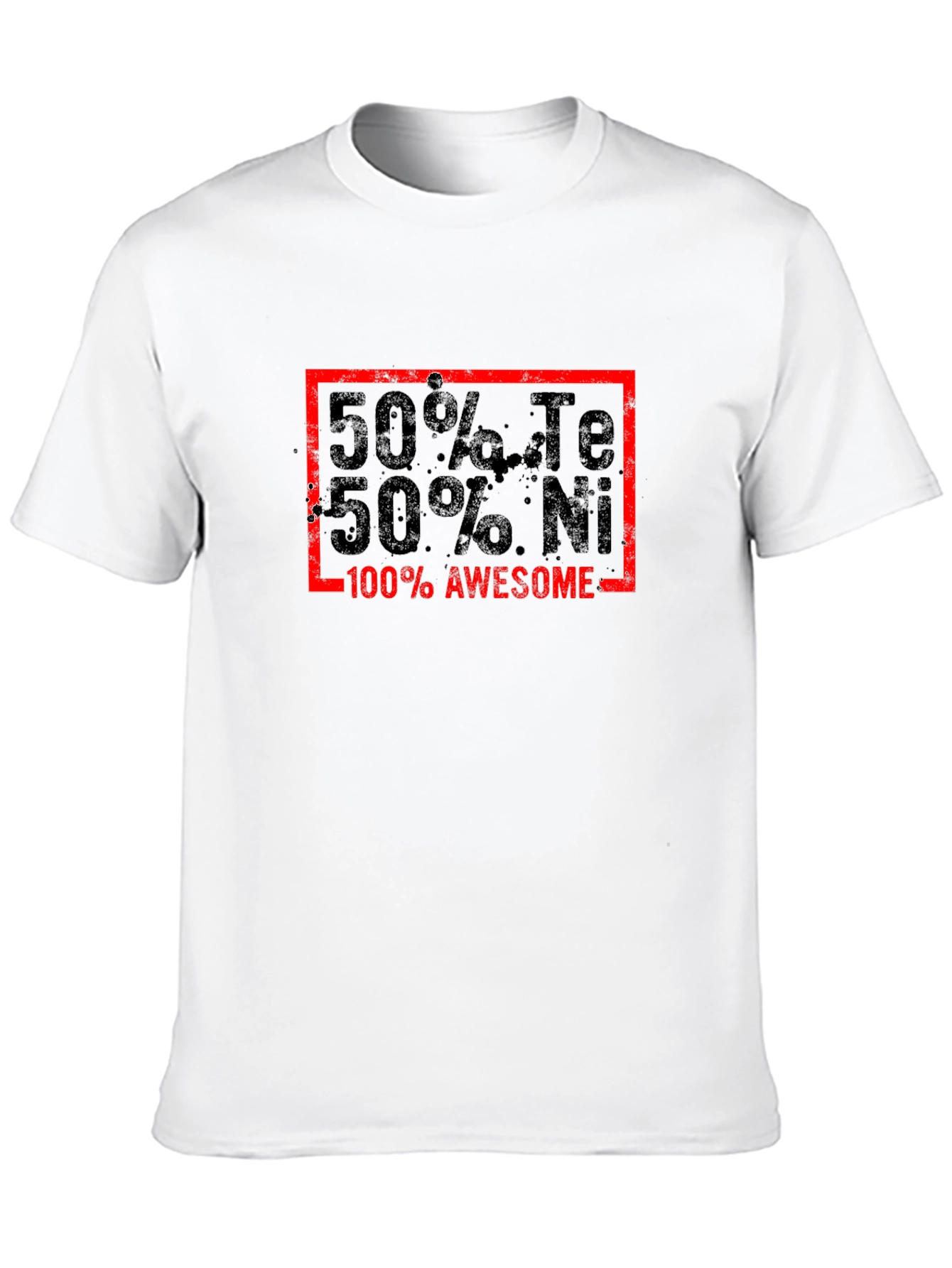 Awesome 50% Te 50% Ni Graphic T-Shirt