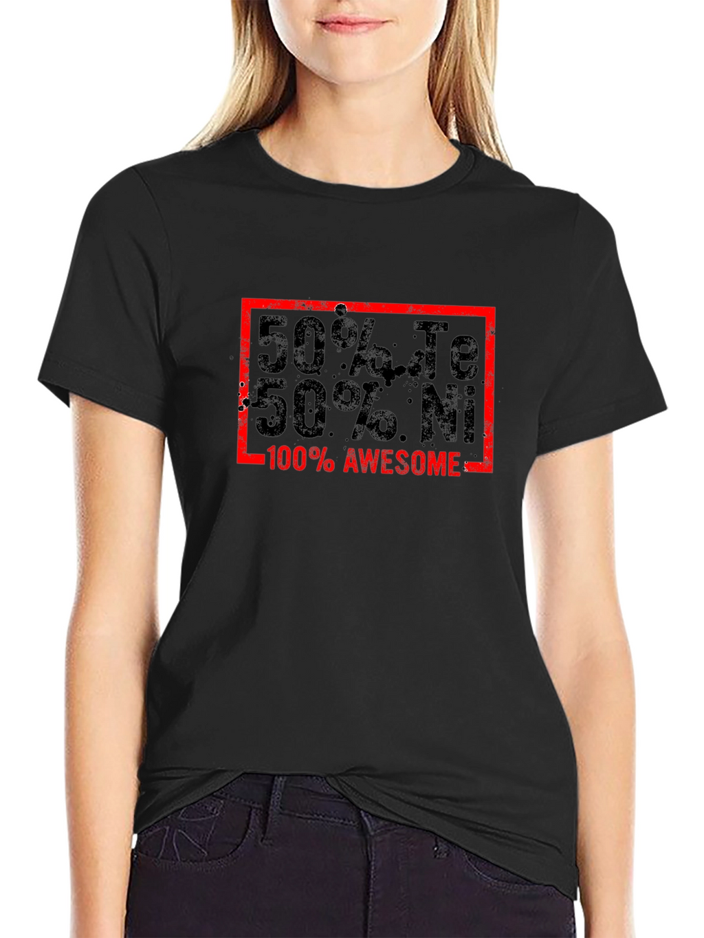 Awesome 50% Te 50% Ni Graphic T-Shirt