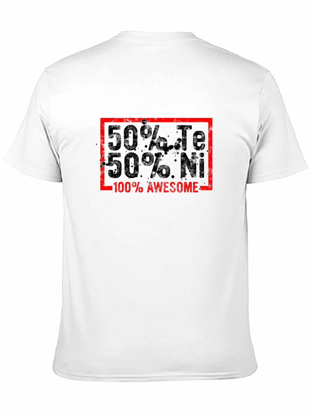 Awesome 50% Te 50% Ni Graphic T-Shirt