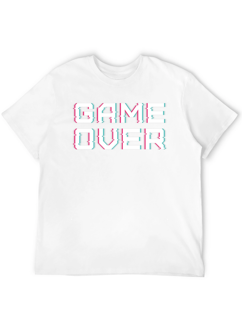 Game Over Glitch Graphic Black T-Shirt