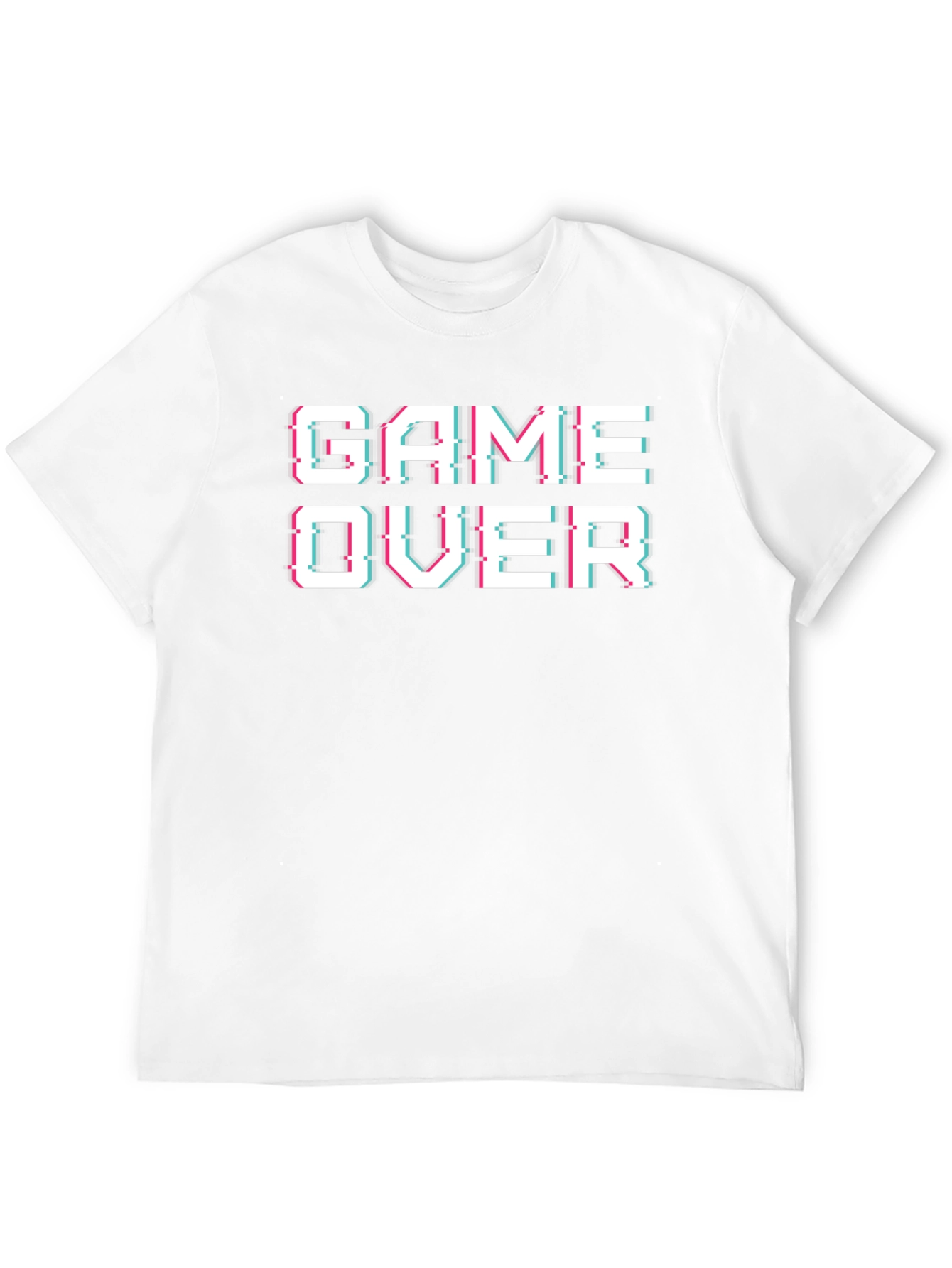 Game Over Glitch Graphic Black T-Shirt
